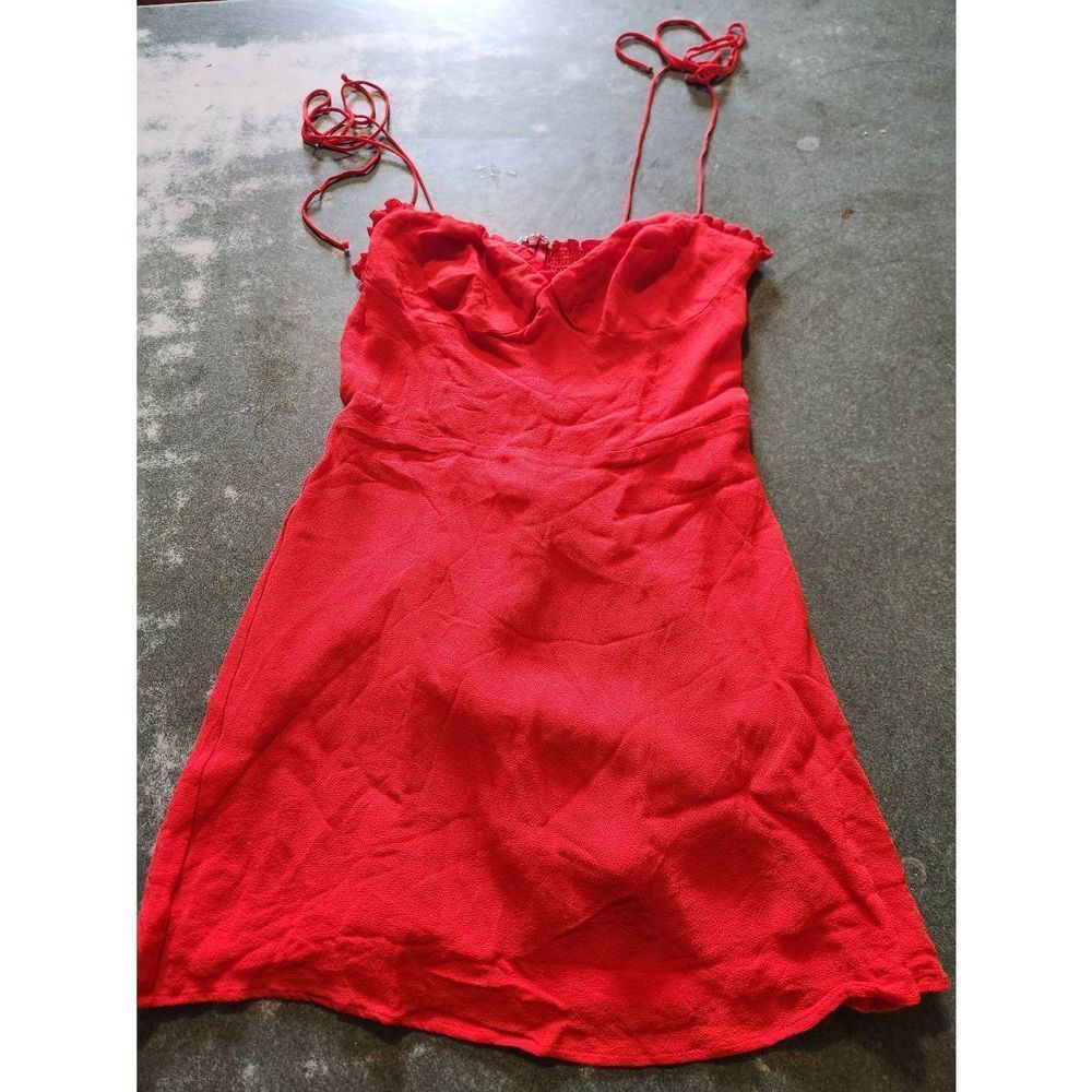 Reformation Louelle Dress Red